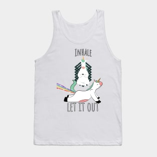 Rainbows and Unicorns funny Yoga design Tank Top